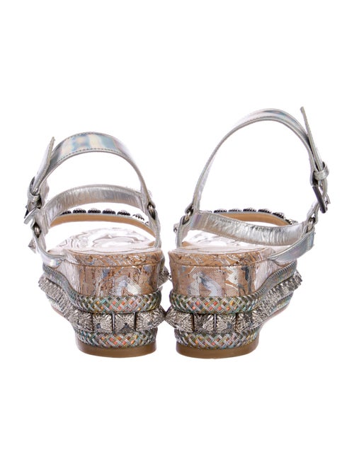 Christian Louboutin Spike Accents Patent Leather Espadrilles