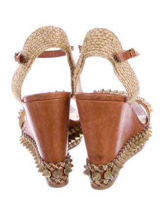 Christian Louboutin Spike Accents Leather Espadrilles