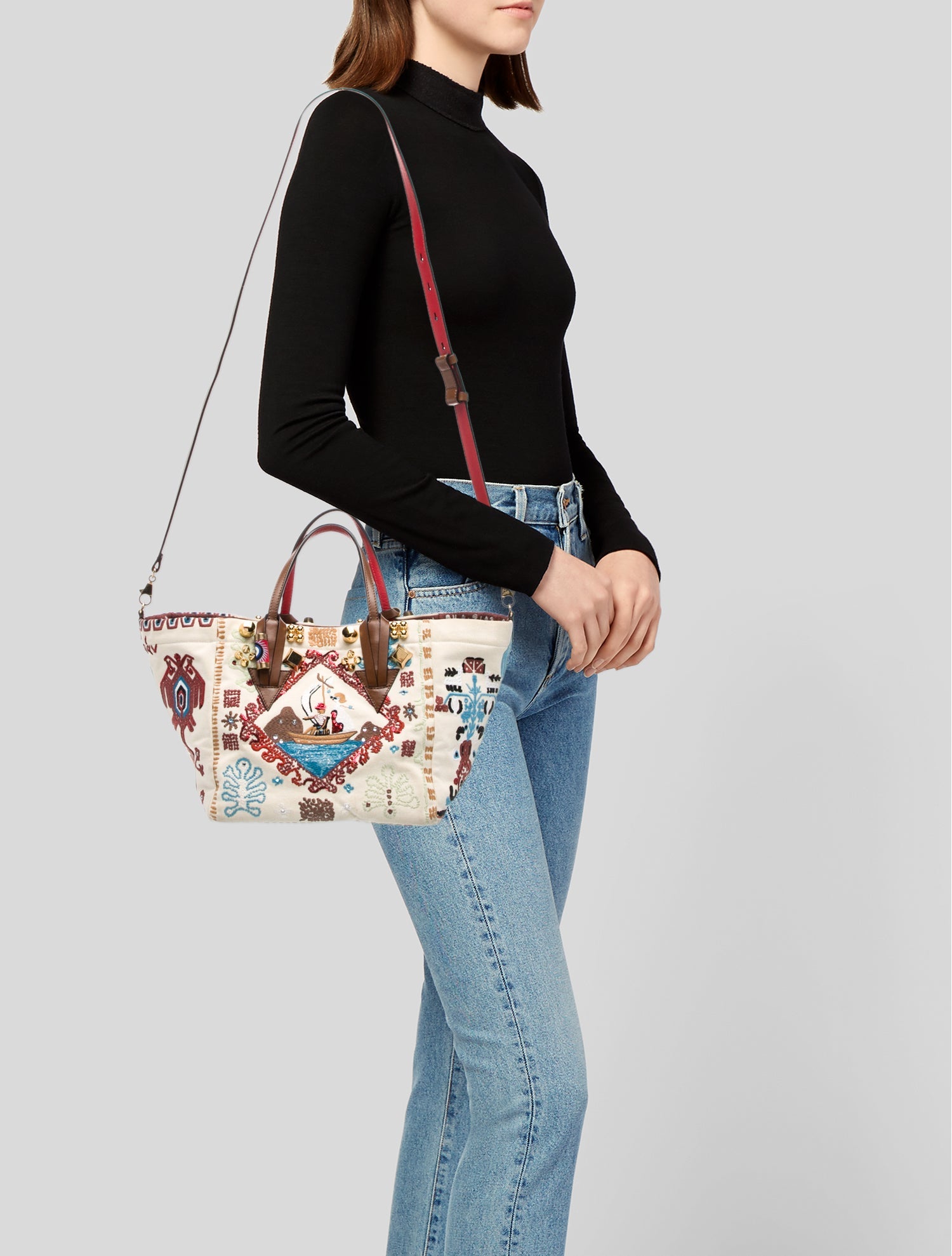 Christian Louboutin Canvas Greekaba