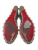 Christian Louboutin Leather Studded Accents Mules