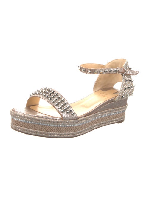 Christian Louboutin Spike Accents Leather Espadrilles