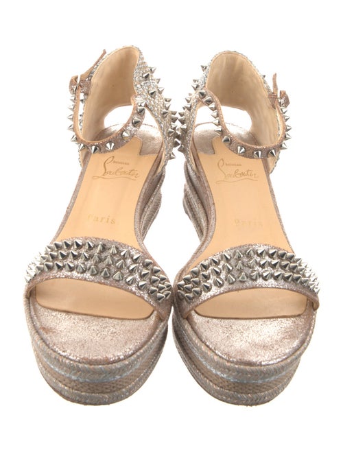 Christian Louboutin Spike Accents Leather Espadrilles