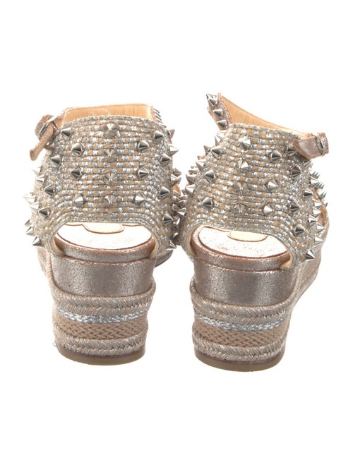 Christian Louboutin Spike Accents Leather Espadrilles