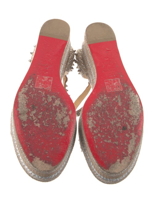Christian Louboutin Spike Accents Leather Espadrilles