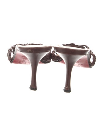 Christian Louboutin Leather Braided Accents Slides