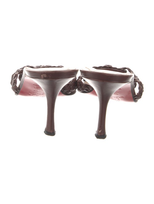 Christian Louboutin Leather Braided Accents Slides