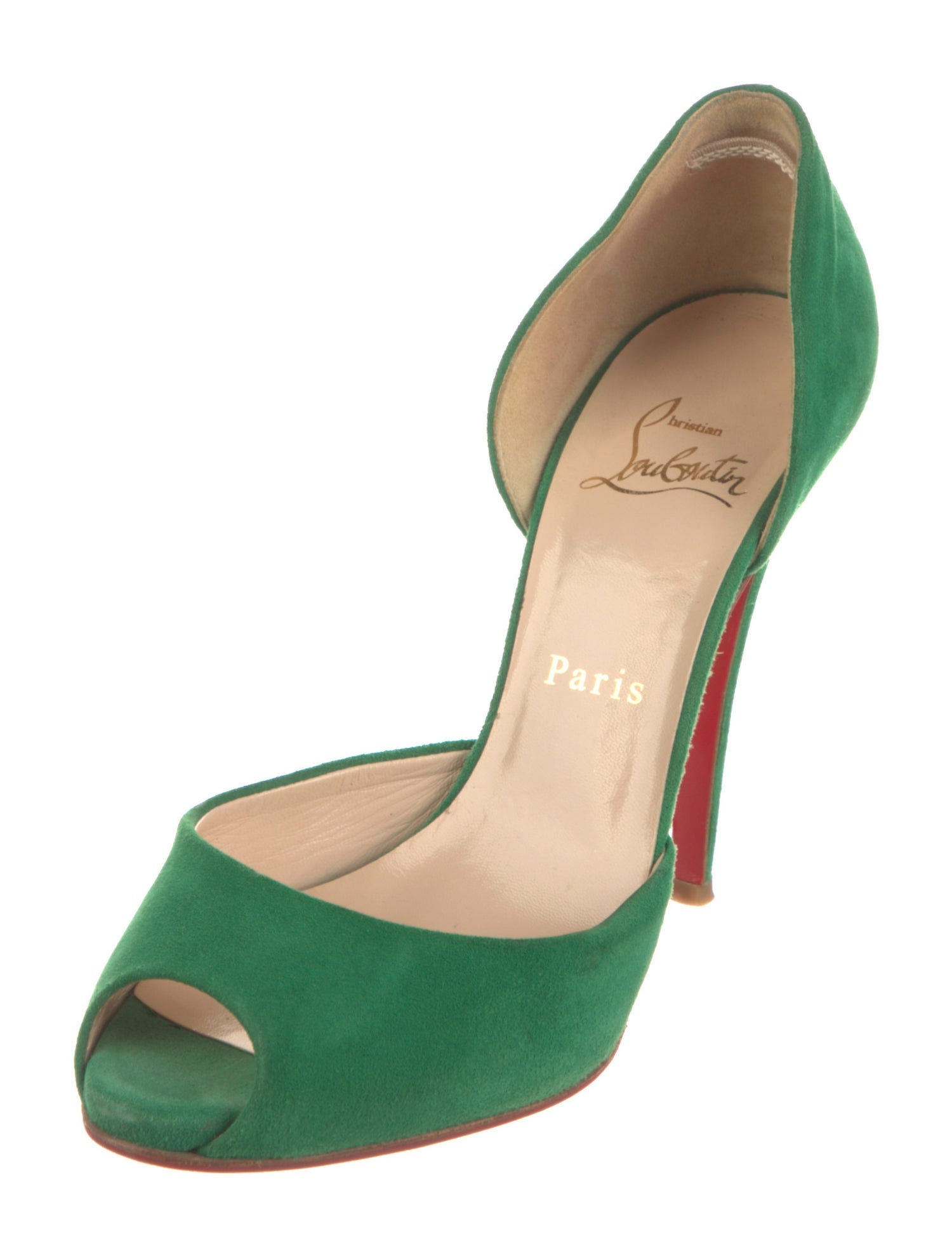 Christian Louboutin Suede D'Orsay Pumps