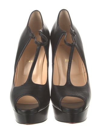 Christian Louboutin Leather T-Strap Pumps