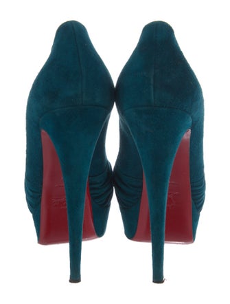 Christian Louboutin Suede Lasercut Accents Pumps