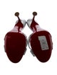 Christian Louboutin Leather Crystal Embellishments Slides
