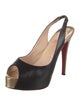 Christian Louboutin Leather Slingback Pumps