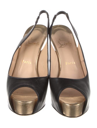 Christian Louboutin Leather Slingback Pumps