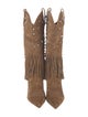 Christian Louboutin Suede Studded Accents Western Boots