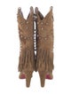 Christian Louboutin Suede Studded Accents Western Boots