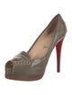 Christian Louboutin Patent Leather Whipstitch Trim Pumps
