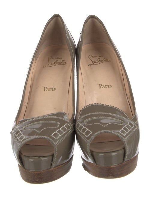 Christian Louboutin Patent Leather Whipstitch Trim Pumps
