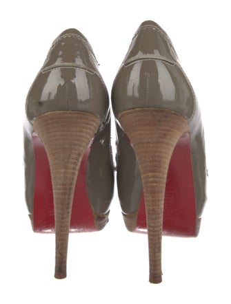 Christian Louboutin Patent Leather Whipstitch Trim Pumps