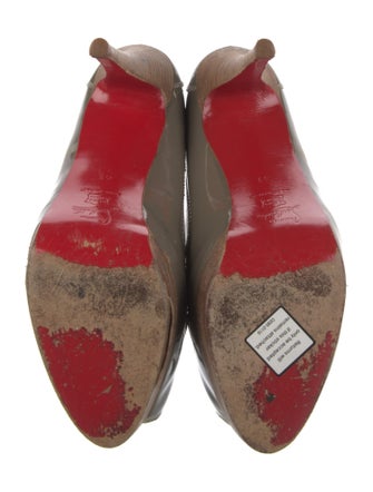 Christian Louboutin Patent Leather Whipstitch Trim Pumps