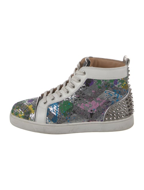 Christian Louboutin Rockstud Spike Sequins Sneakers