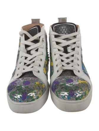 Christian Louboutin Rockstud Spike Sequins Sneakers