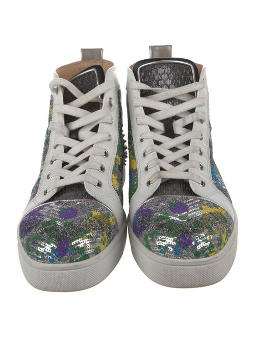 Christian Louboutin Rockstud Spike Sequins Sneakers