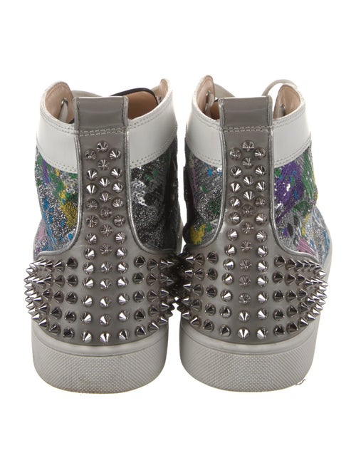 Christian Louboutin Rockstud Spike Sequins Sneakers