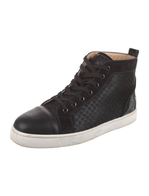 Christian Louboutin Leather Grosgrain Trim Sneakers