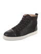 Christian Louboutin Leather Grosgrain Trim Sneakers