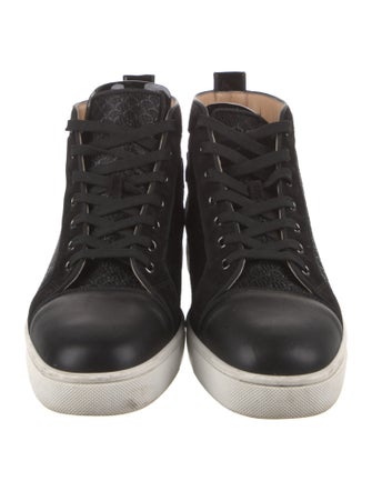Christian Louboutin Leather Grosgrain Trim Sneakers