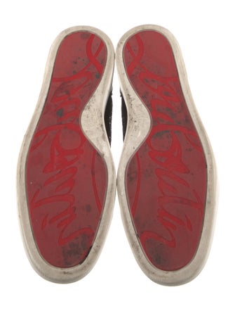 Christian Louboutin Leather Grosgrain Trim Sneakers