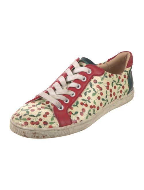 Christian Louboutin Patent Leather Printed Sneakers