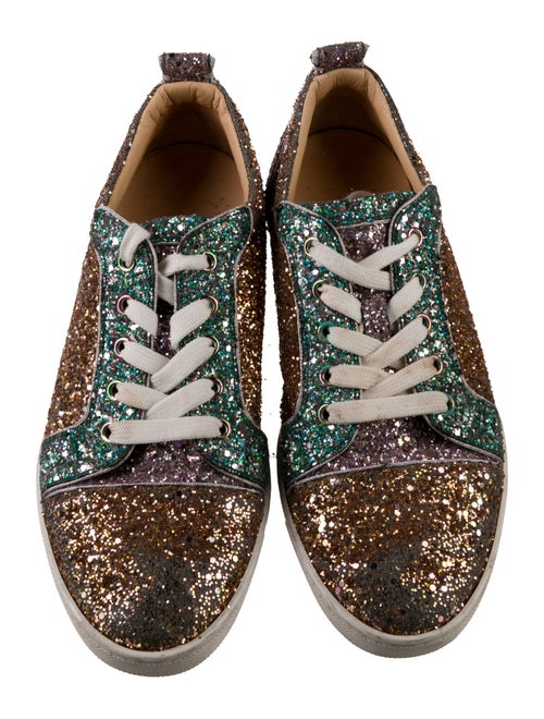 Christian Louboutin Glitter Colorblock Pattern Sneakers