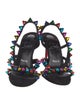 Christian Louboutin Spike Accents Suede Slingback Sandals