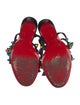 Christian Louboutin Spike Accents Suede Slingback Sandals