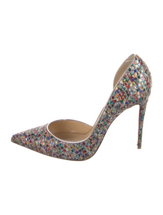 Christian Louboutin Sequins Patterned D'Orsay Pumps