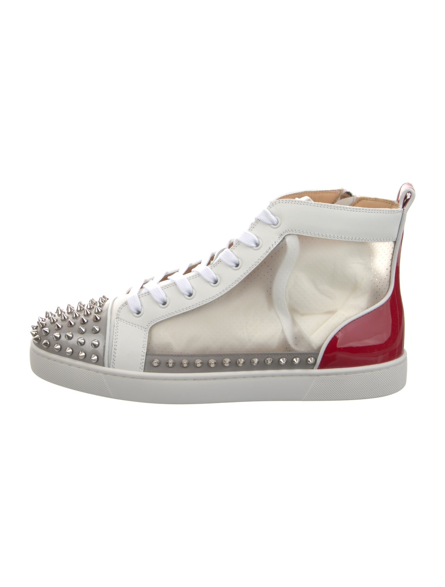 Christian Louboutin Leather Colorblock Pattern Sneakers
