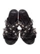 Christian Louboutin Spike Accents Leather Slides