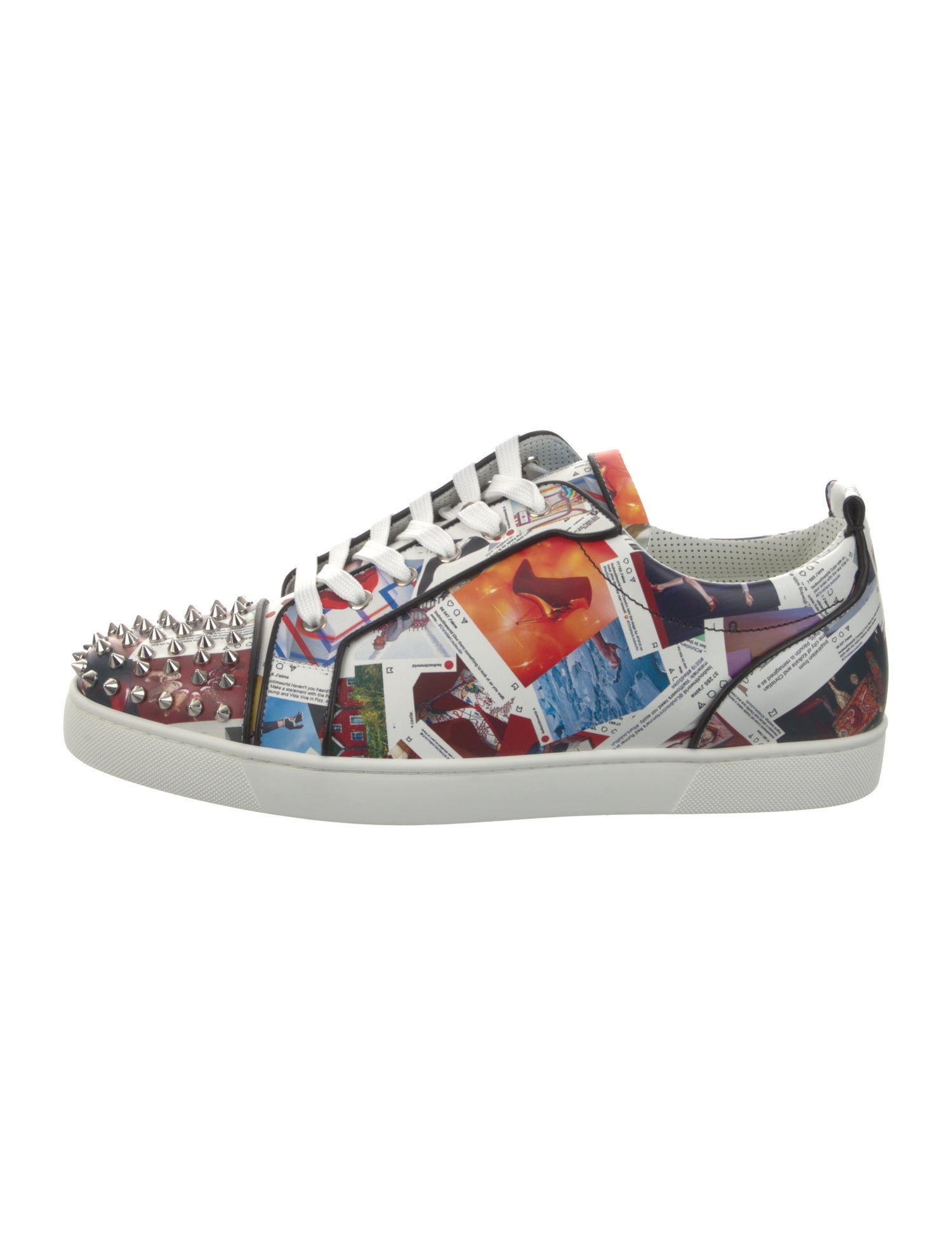 Christian Louboutin Leather Printed Sneakers