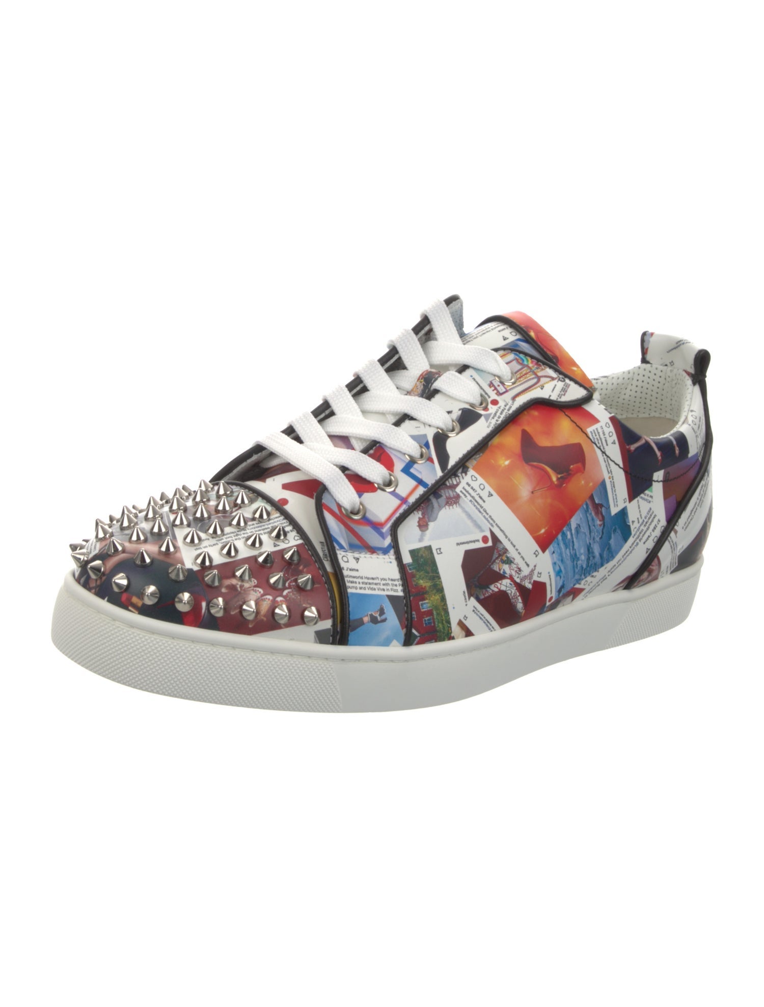 Christian Louboutin Leather Printed Sneakers