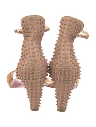 Christian Louboutin Patent Leather Studded Accents Sandals