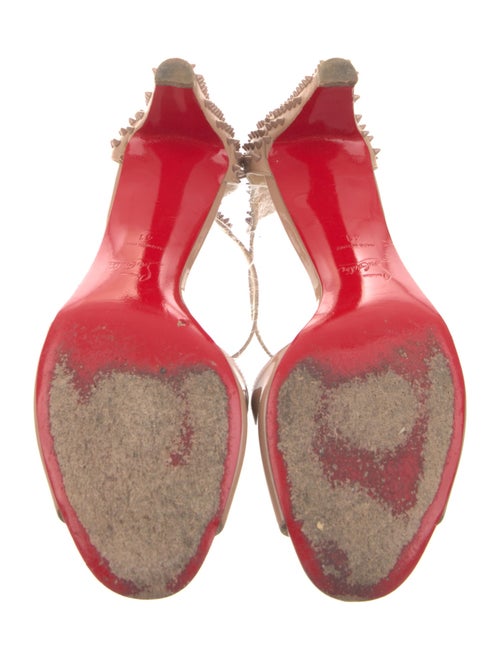 Christian Louboutin Patent Leather Studded Accents Sandals