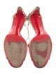 Christian Louboutin Patent Leather Studded Accents Sandals