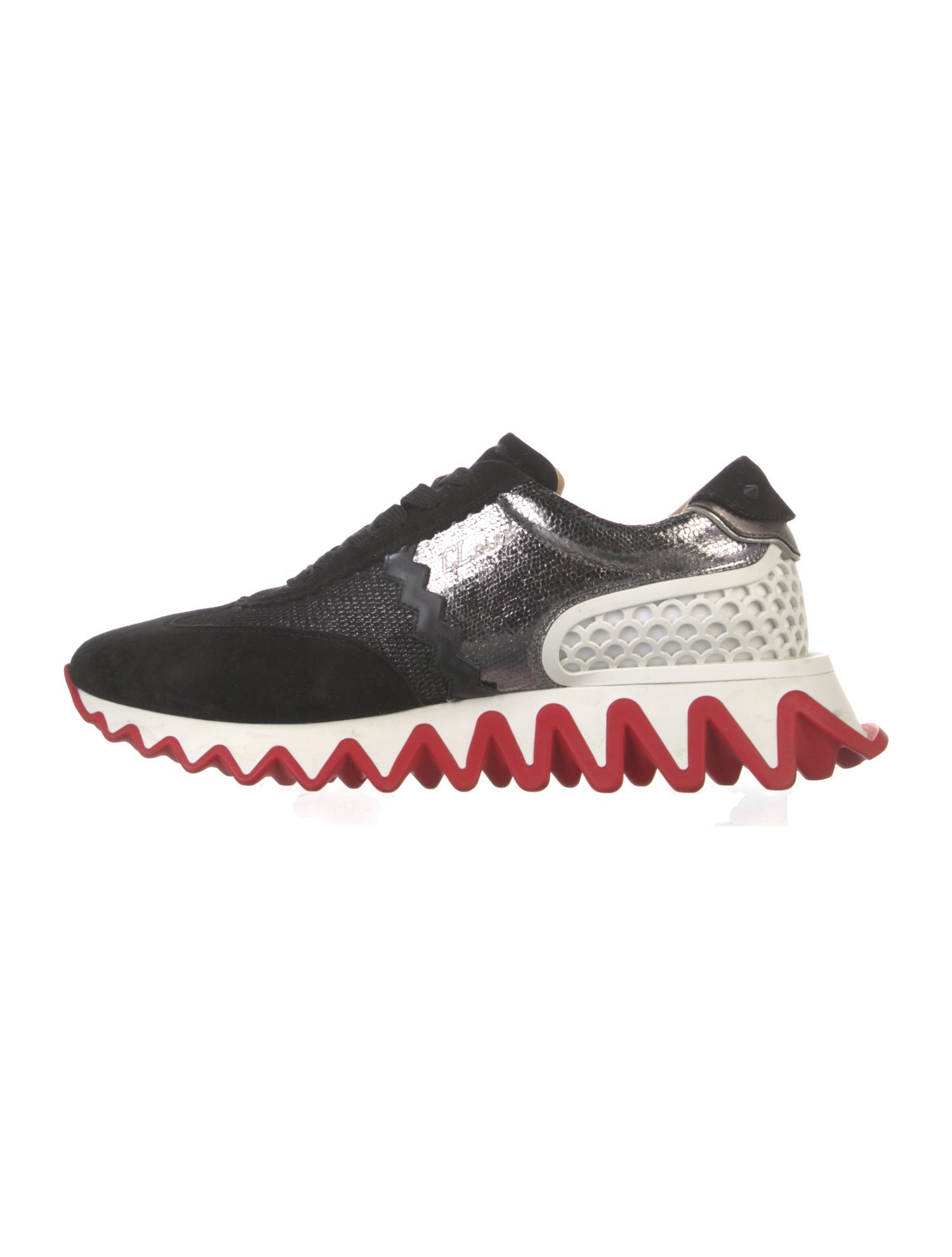 Christian Louboutin Spike Accents Leather Athletic Sneakers