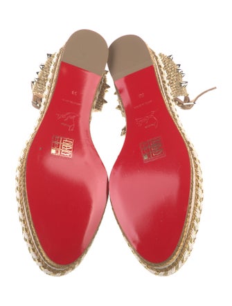 Christian Louboutin Spike Accents Suede Espadrilles