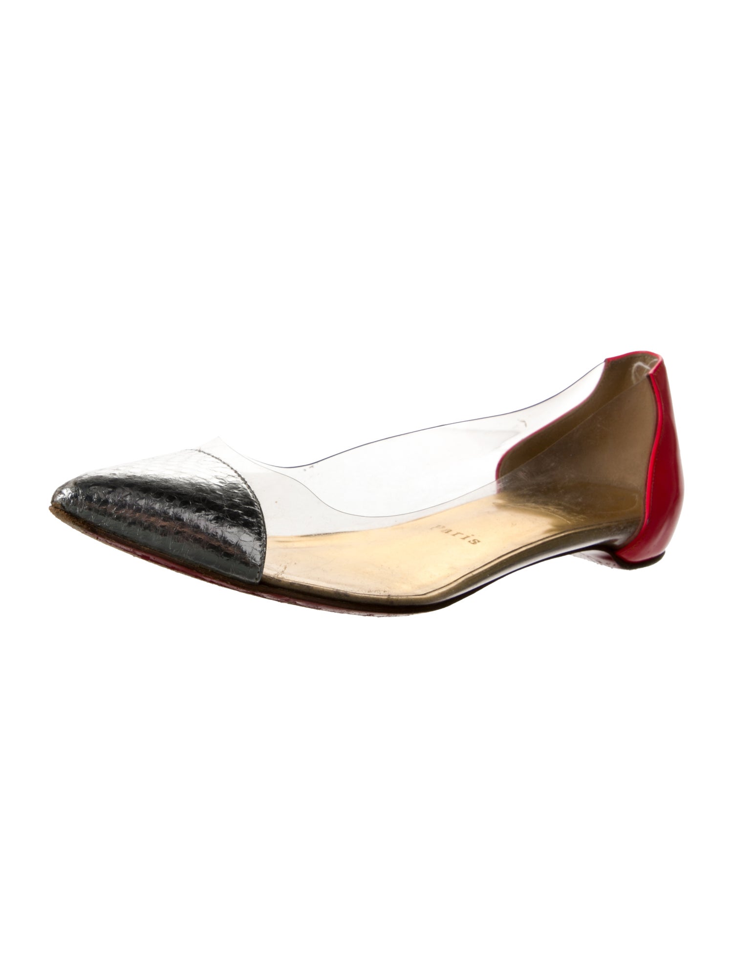 Christian Louboutin PVC Animal Print Ballet Flats