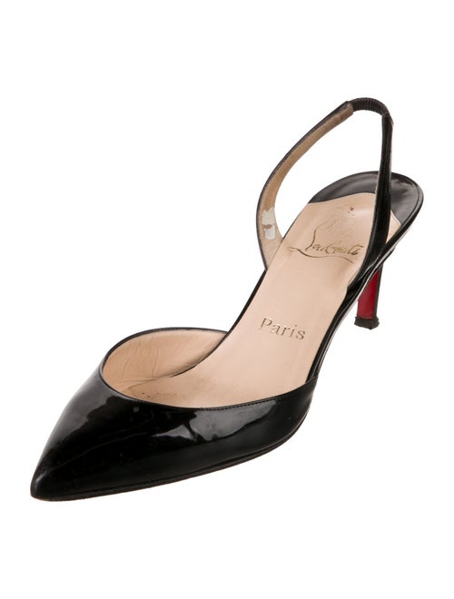 Christian Louboutin Patent Leather Slingback Pumps