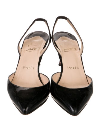 Christian Louboutin Patent Leather Slingback Pumps