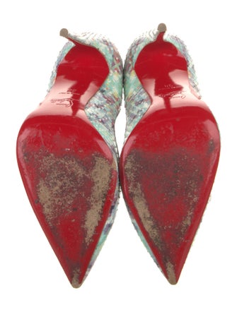 Christian Louboutin Python Printed Pumps