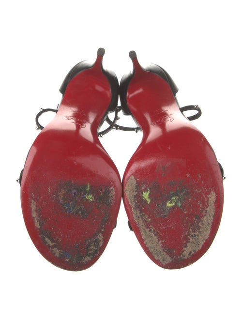 Christian Louboutin Leather Studded Accents Slingback Sandals