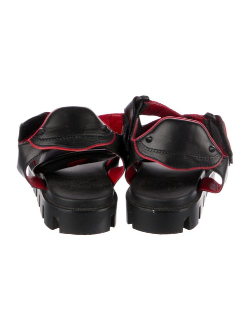 Christian Louboutin Spike Accents Graphic Print Gladiator Sandals